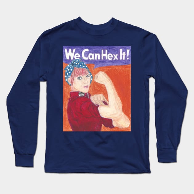 Rowena the Riveter Long Sleeve T-Shirt by Seralina